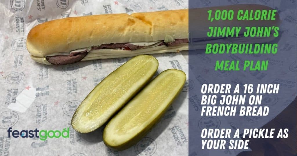 1000 calorie bodybuilding jimmy john's meal plan