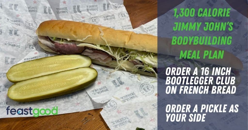 1300 calorie bodybuilding jimmy john's meal plan