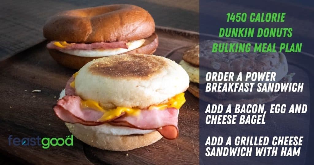 1450 calorie bulking dunkin donuts meal plan