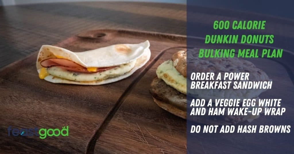 600 calorie bulking dunkin donuts meal plan