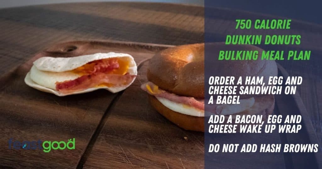 750 calorie bulking dunkin donuts meal plan