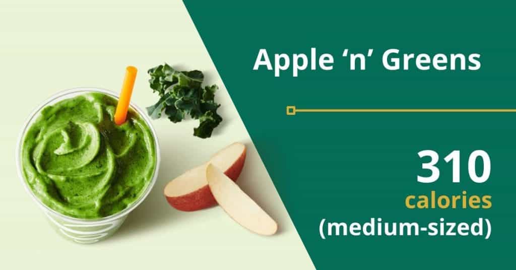 Apple ‘n’ Greens (320 calories for a medium-sized drink)