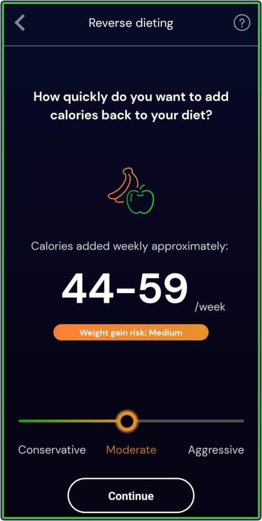 Avatar app reverse dieting