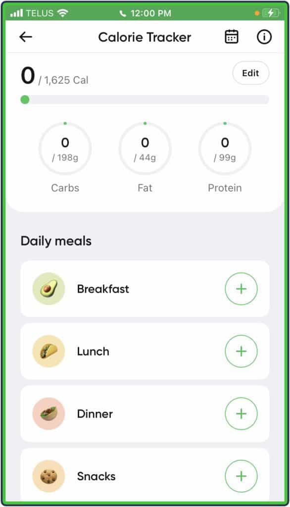 Betterme App - calorie tracker