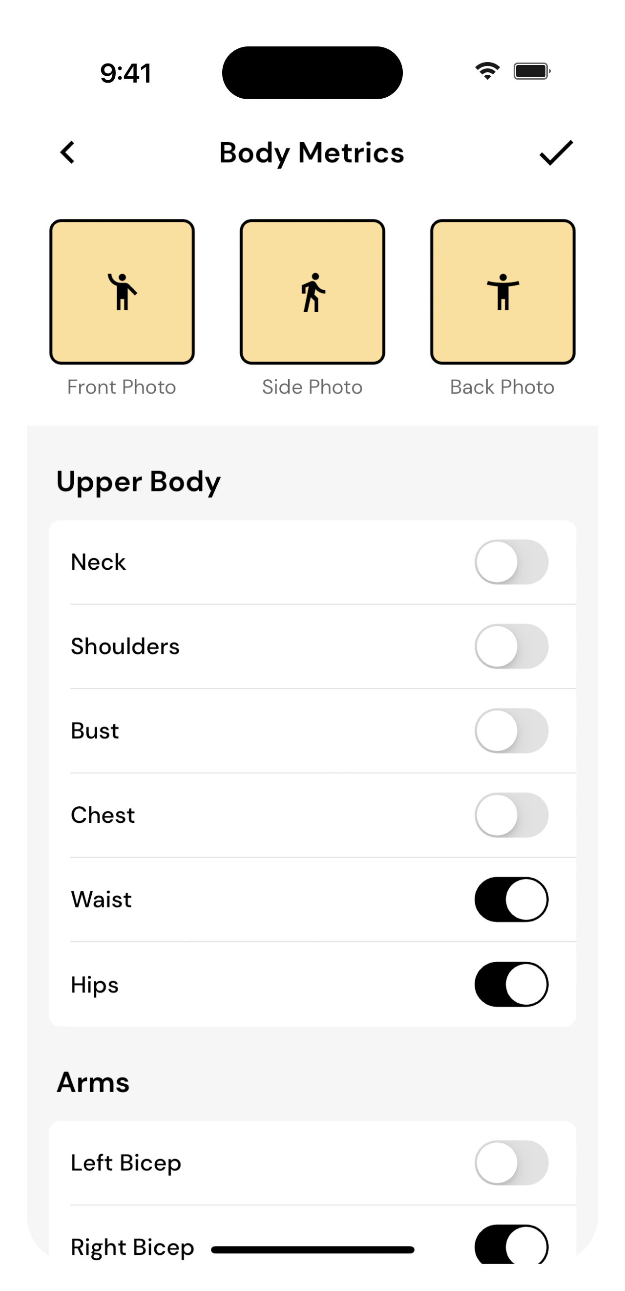 Configure tracking for dozens of body metrics in MacroFactor