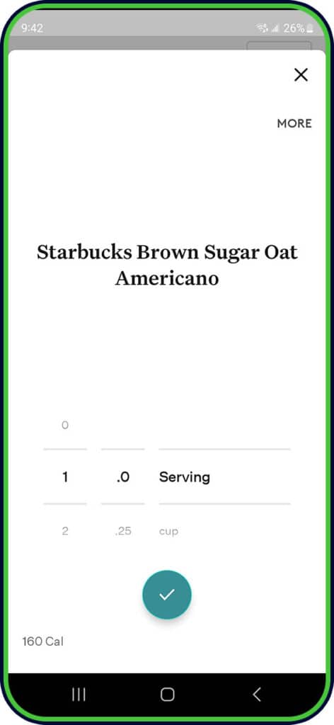 Brown Sugar Oat Americano - Noom green food