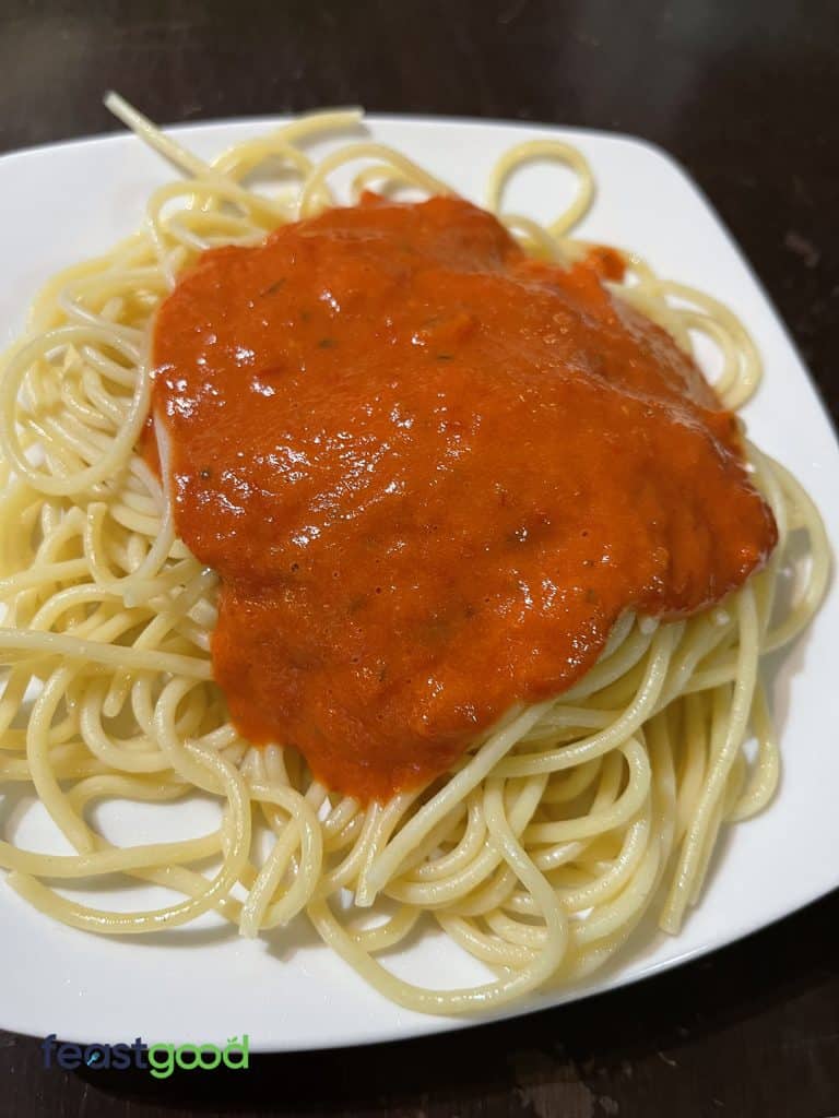 Bulk Supplements Protein added to spaghetti sauce 3