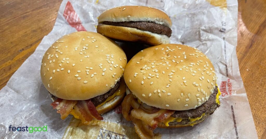 Burger King Bulking Meal #3: Two Double Bacon Cheeseburgers With Extra Hamburgers