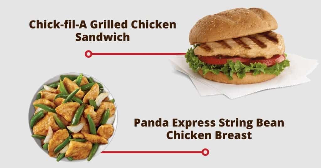 Chick-fil-a grilled chicken sandwich vs. Panda express string bean chicken breast