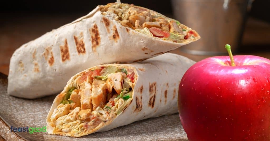 Chicken Wrap + Apple