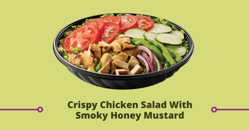 Crispy chicken salad with smoky honey mustard