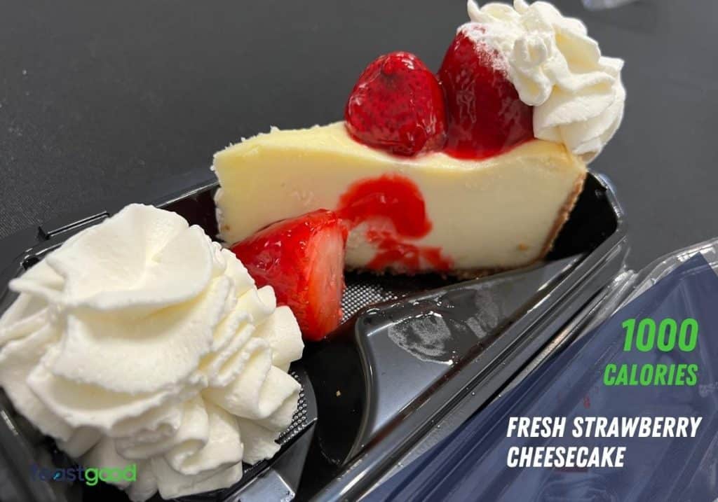 Fresh Strawberry Cheesecake – 1000 calories per serving