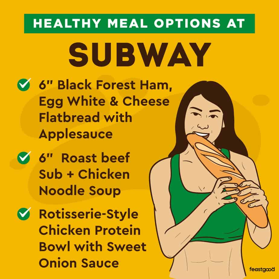 Healthy meal options at Subway