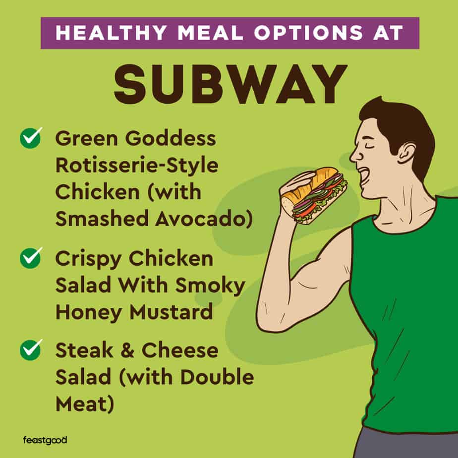 Healthy meal options at Subway