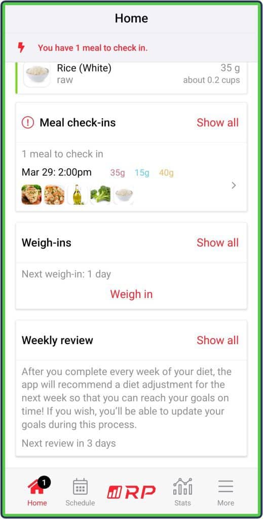 create meal combinations for frequent meals