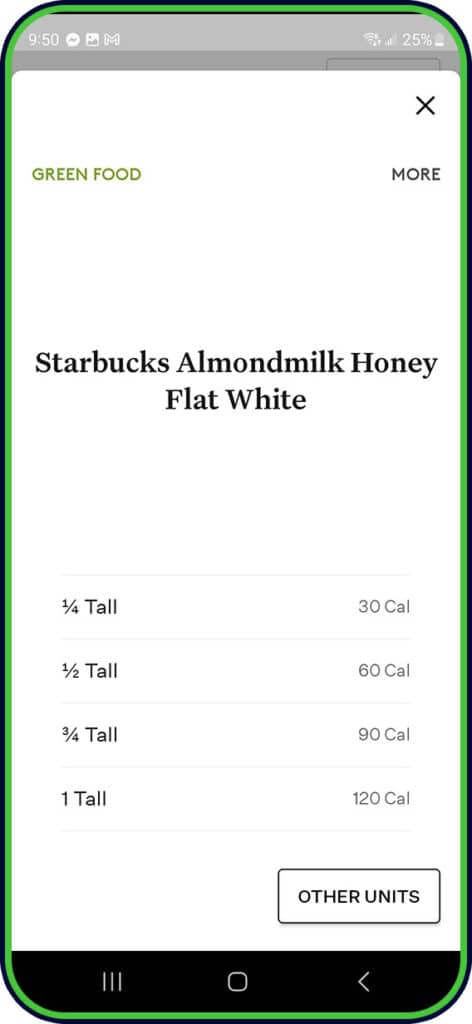 Honey Almond Flat White - Noom green food