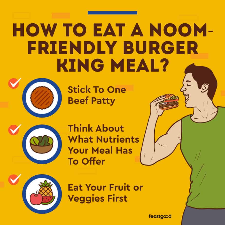 How to eat a noom-friendly burger king meal?