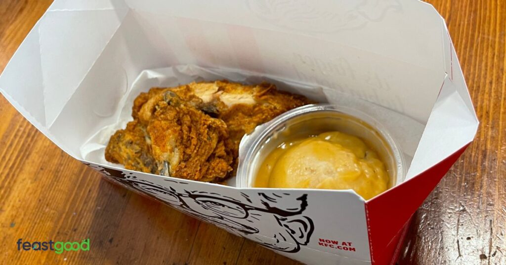 KFC Cutting Meal #1:  Two-Piece Grilled Chicken Combo (410 Calories)