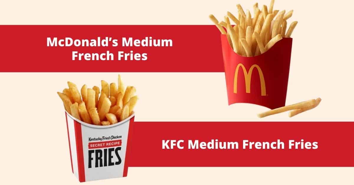 McDonald’s Medium French Fries vs. KFC Medium French Fries