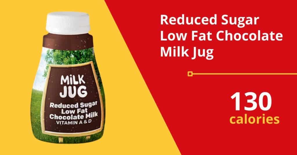 Reduced sugar low fat chocolate milk jug (130 calories) 