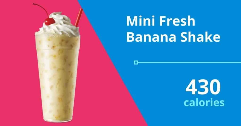 Mini Fresh Banana Shake, 430 calories