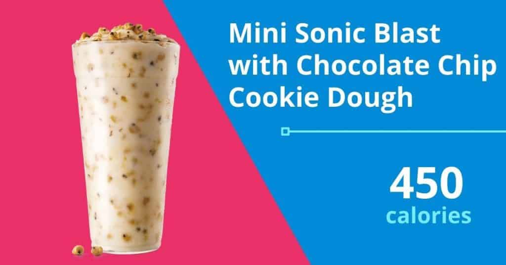 Mini Sonic Blast with Chocolate Chip Cookie Dough, 450 calories