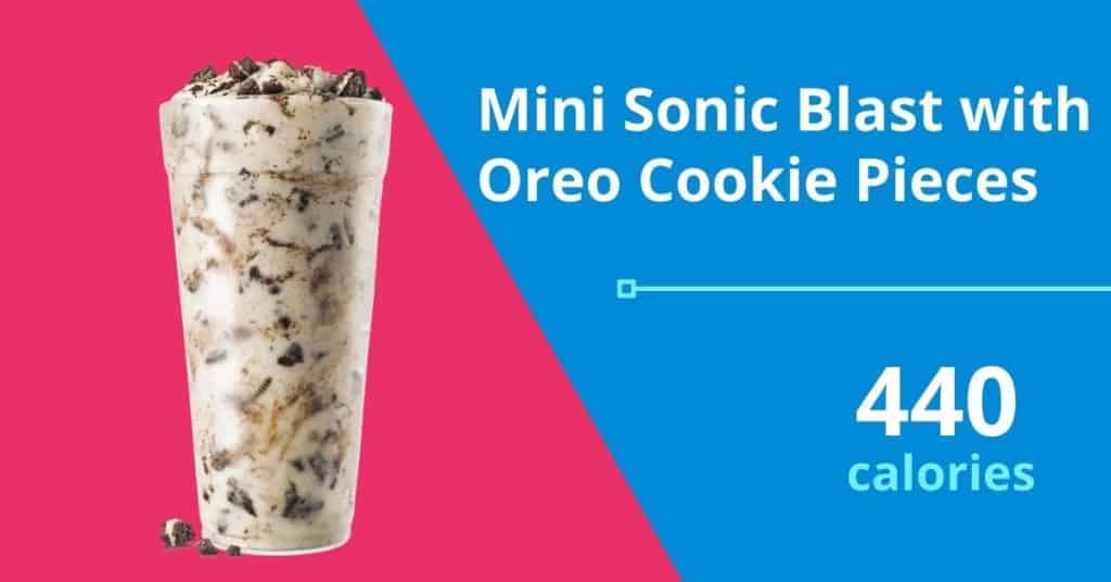 Mini Sonic Blast with Oreo Cookie Pieces, 440 calories