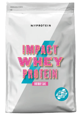 MyProtein Impact Whey birthday cake