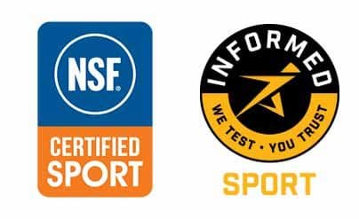 NSF Certified and Informed-Sport Certified