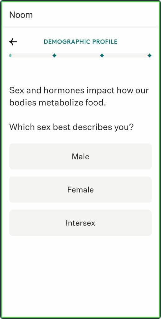 Noom demographic profile sex