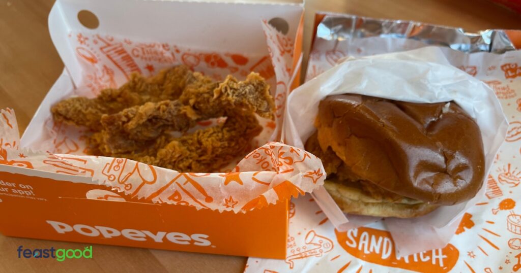 Popey’s Bulking Meal #6: Chicken Sandwich With Tenders (1349 Calories)