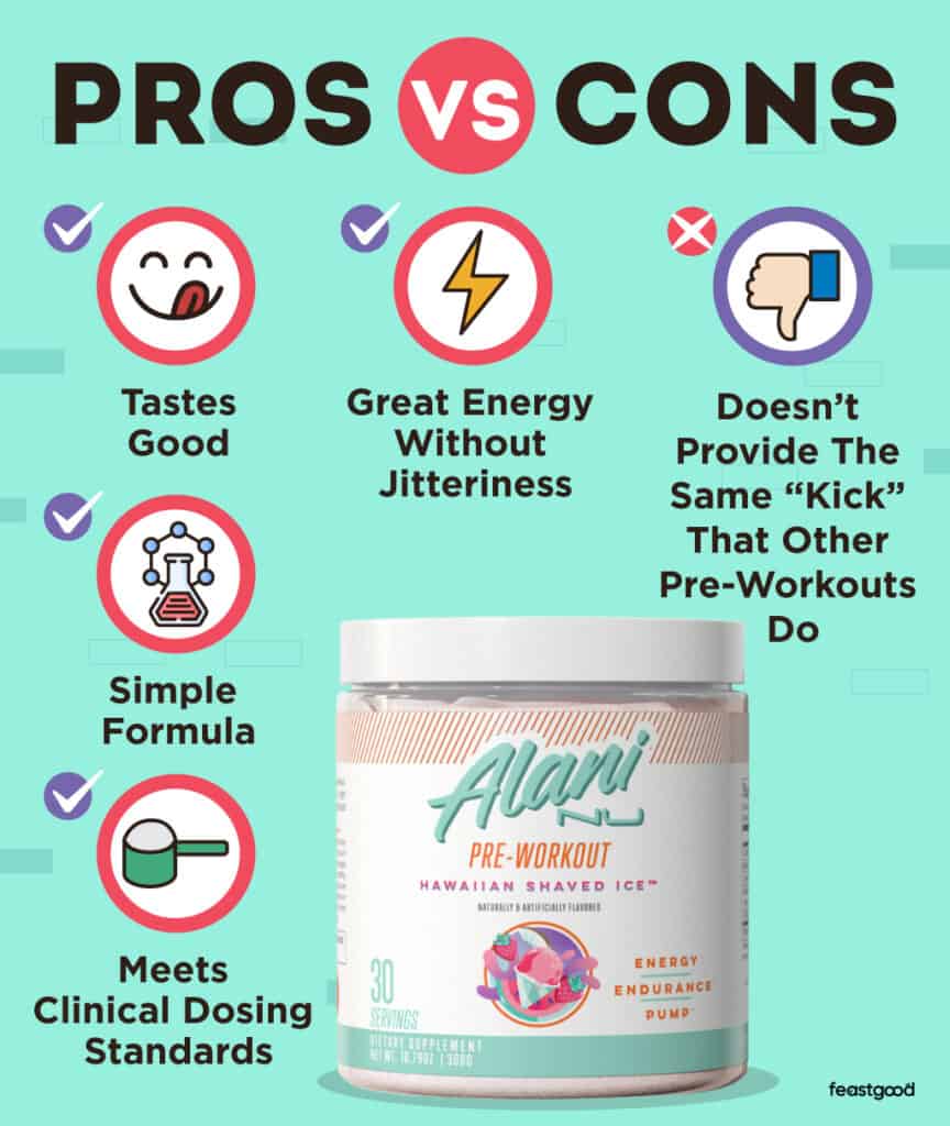 Pros vs Cons of Alani Nu Pre Workout