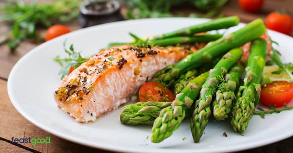 salmon with roasted potato 