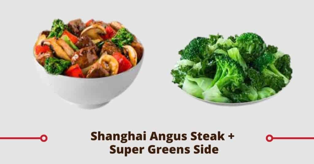 Shanghai angus steak + Super greens side