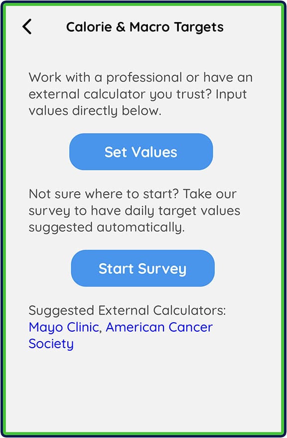 SnapCalorie: Edit calorie and macro targets manually