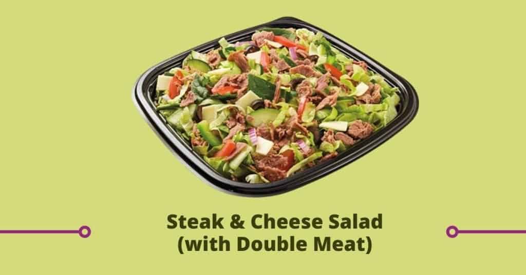 Steak & Cheese salad (with double meat)