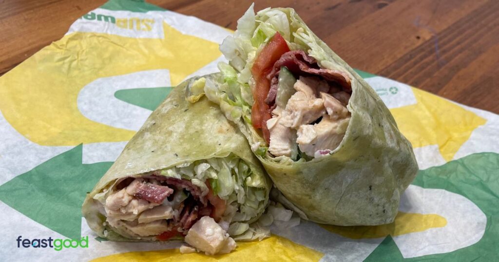 Subway Cutting Meal #3: Chicken Caesar Wrap With a Sub-Portion of Chicken