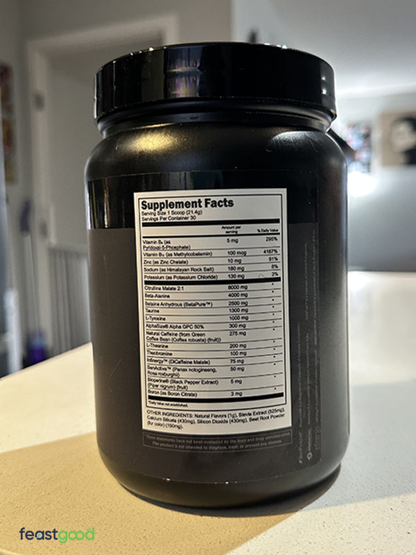 Transparent Labs Bulk Black Ingredients 