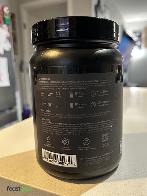 Transparent Labs Bulk Black pump