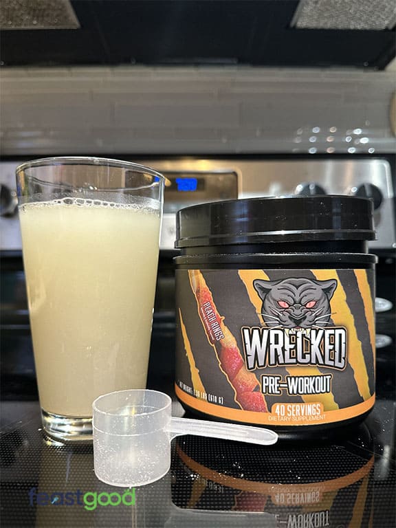 Wrecked pre-workout formulated by Huge Supplements 