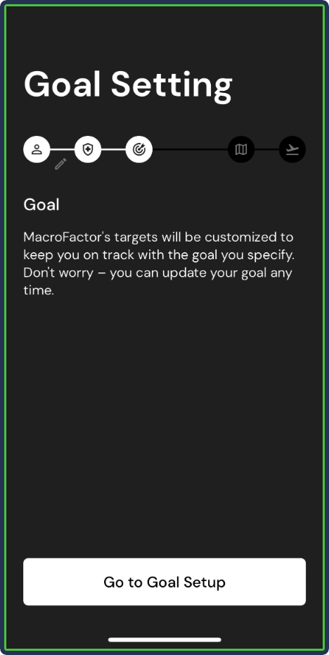 MacroFactor: Goal setting