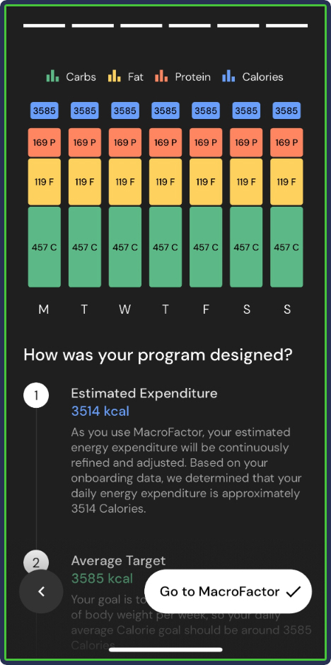 MacroFactor: How was your program designed?