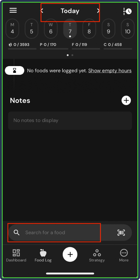 MacroFactor: Logging first meal - set today