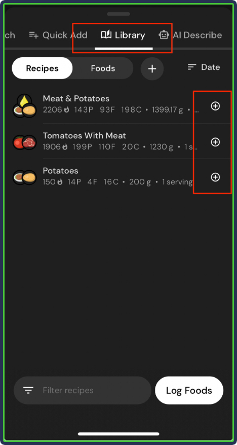 MacroFactor: Foog log - library