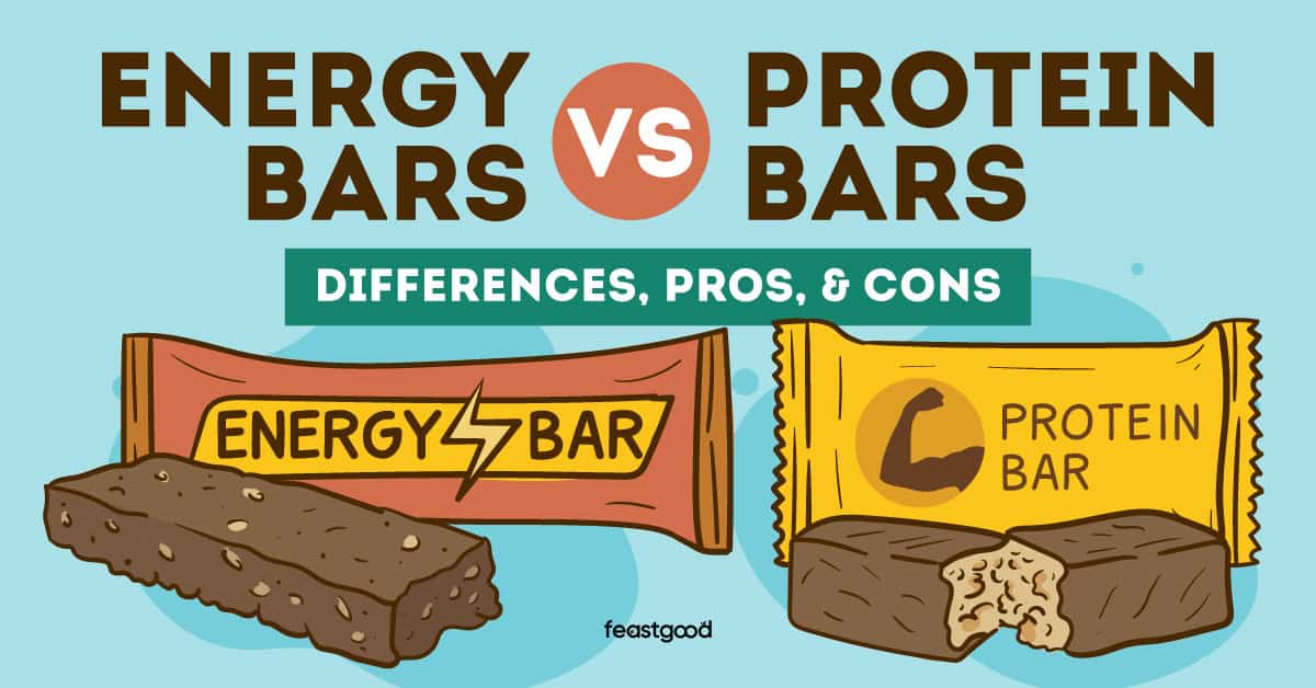 energy bars vs. protein bars differences, pros, & cons