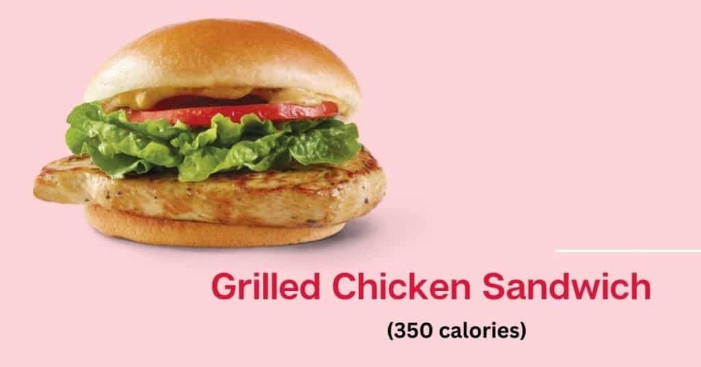 Wendy's grilled chicken sandwich (350 calories)