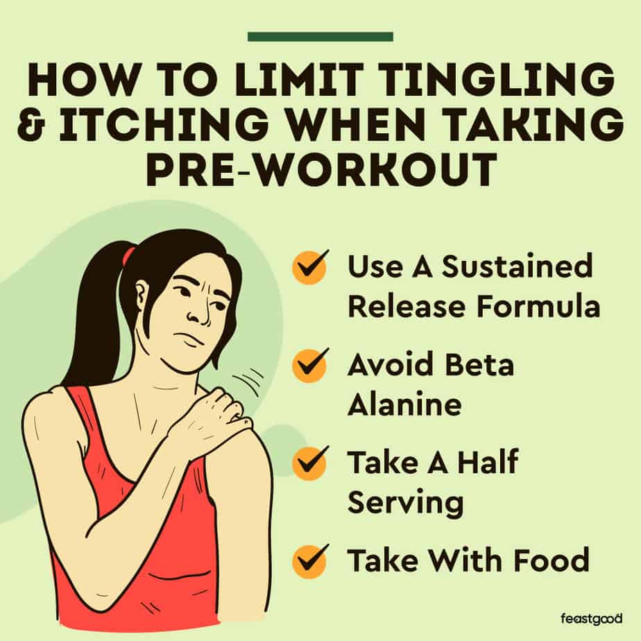 how to limit tingling and itching when taking pre-workout