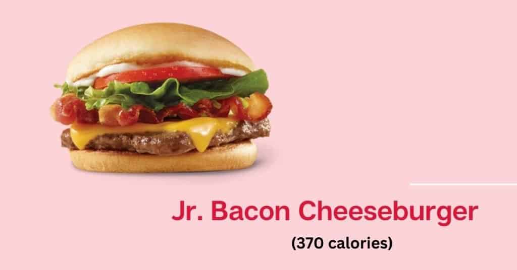 Wendy's jr. bacon cheeseburger (370 calories)