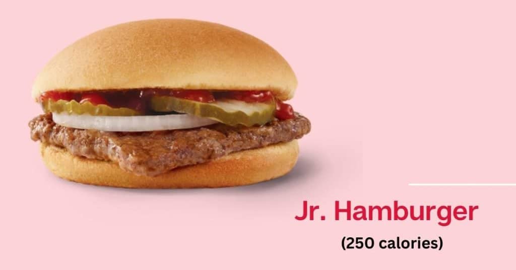 Wendy's jr. hamburger (250 calories)