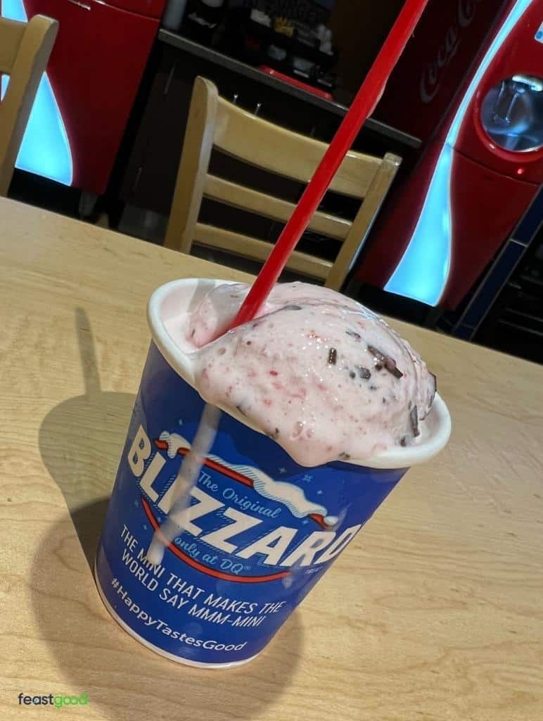 mini royal new york cheesecake blizzard filled with strawberry